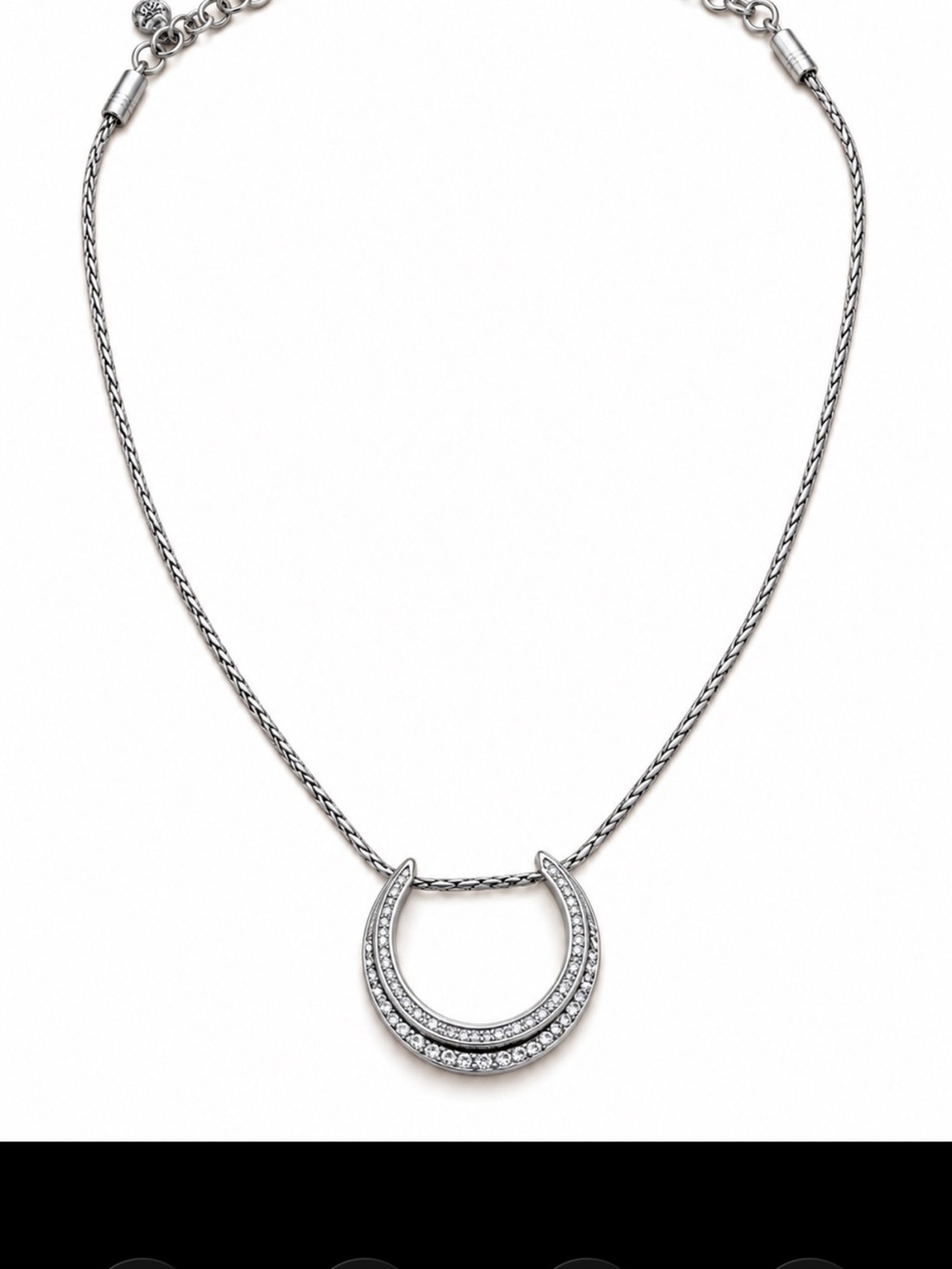 Brighton Silver “Starry Night” Double Horseshoe Pendant Necklace